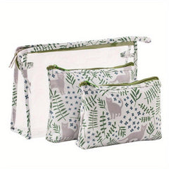 3pcs Cartoon Waterproof Travel Toiletry Bag Set