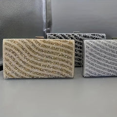 Rhinestone Evening Bag Classic Clutch Women's Purse For Wedding Party