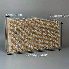 Rhinestone Evening Bag Classic Clutch Women's Purse For Wedding Party