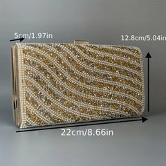 Rhinestone Evening Bag Classic Clutch Women's Purse For Wedding Party