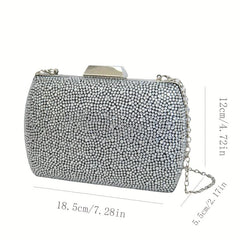 Glitter Clutch Purse Rhinestone Evening Bag for Wedding Prom