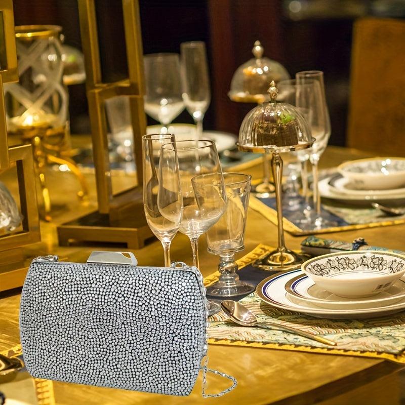 Glitter Clutch Purse Rhinestone Evening Bag for Wedding Prom
