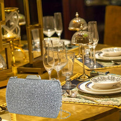 Glitter Clutch Purse Rhinestone Evening Bag for Wedding Prom