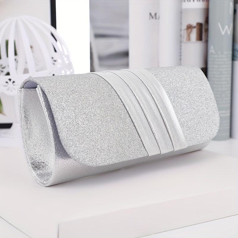 Sequin Ruched Evening Bag Women's Clutch Purse Glitter Handbag