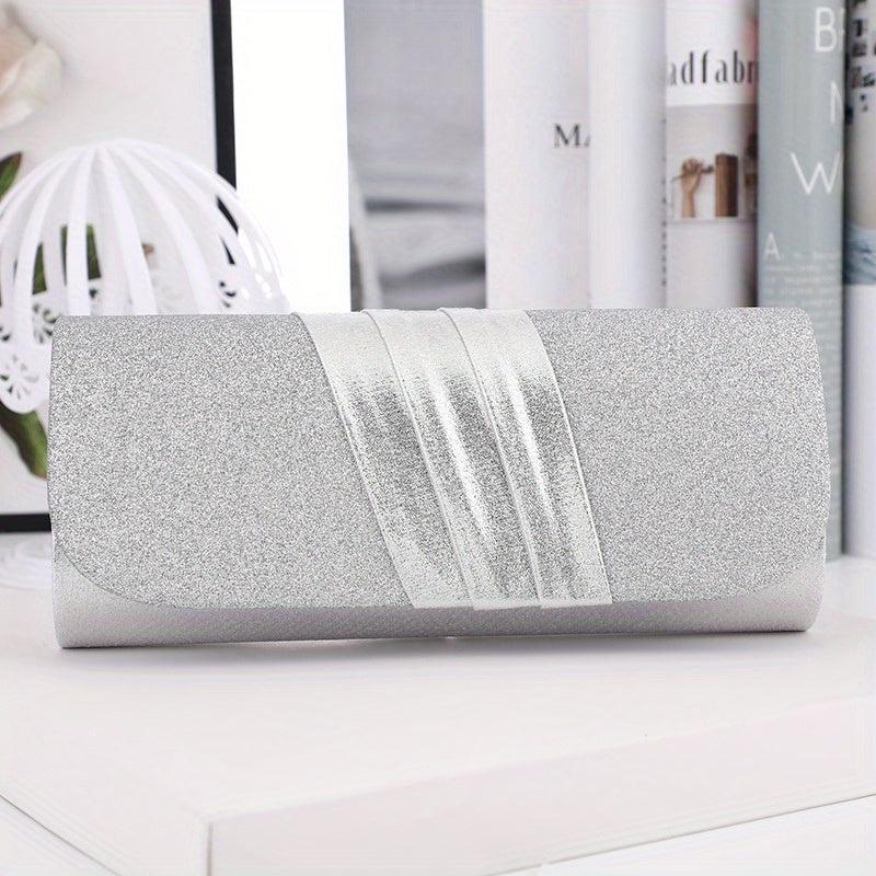 Sequin Ruched Evening Bag Women's Clutch Purse Glitter Handbag