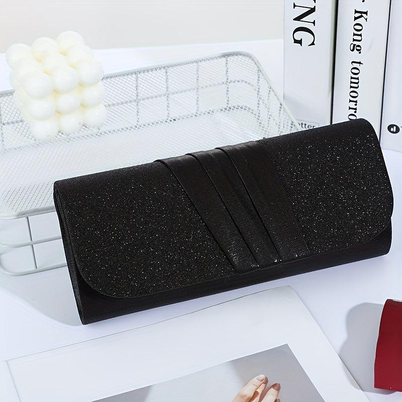Sequin Ruched Evening Bag Women's Clutch Purse Glitter Handbag