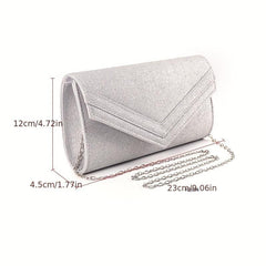 Glitter Envelope Clutch Purse Classic Formal Handbag