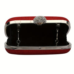 Glitter Ring Evening Bag Rhinestone Clutch Wedding Prom