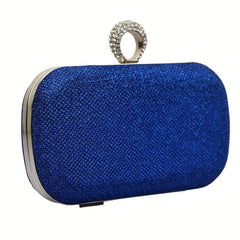Glitter Ring Evening Bag Rhinestone Clutch Wedding Prom