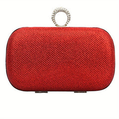 Glitter Ring Evening Bag Rhinestone Clutch Wedding Prom