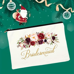Bridesmaid Pattern Cosmetic Bag Portable Toiletry Bag