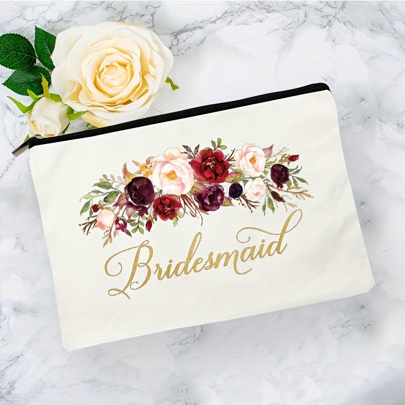 Bridesmaid Pattern Cosmetic Bag Portable Toiletry Bag