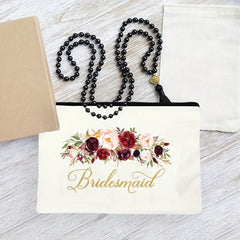 Bridesmaid Pattern Cosmetic Bag Portable Toiletry Bag