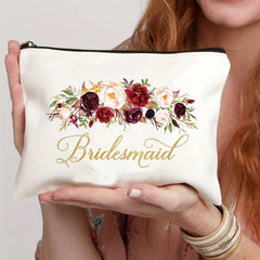 Bridesmaid Pattern Cosmetic Bag Portable Toiletry Bag