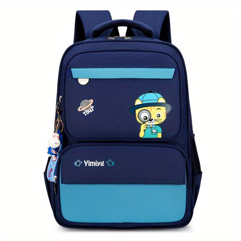 Layer Backpack With Rabbit Pendant Cartoon Kitten Unicorn Princess Printed