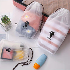 Drawstring Wash Bag Underwear Sock Storage Bag Travel Cosmetics Storage Bag