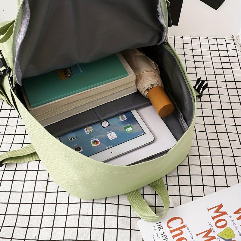 5pcs Backpack Crossbody Bag Handbag Drawstring Bag And Pen Bag Set