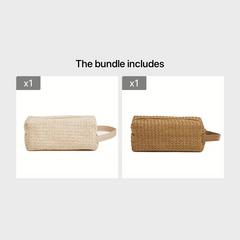 Grass Material Large Capacity Cosmetic Storage Bag