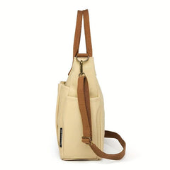 Women's Canvas Tote Bag with Pockets Large Capacity Crossbody Bag