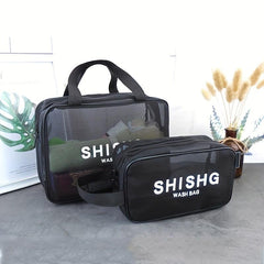 Mesh Cosmetics Bag Portable Toiletry Travel Business Trip Storage Bag