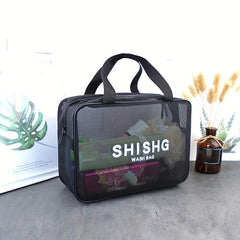 Mesh Cosmetics Bag Portable Toiletry Travel Business Trip Storage Bag