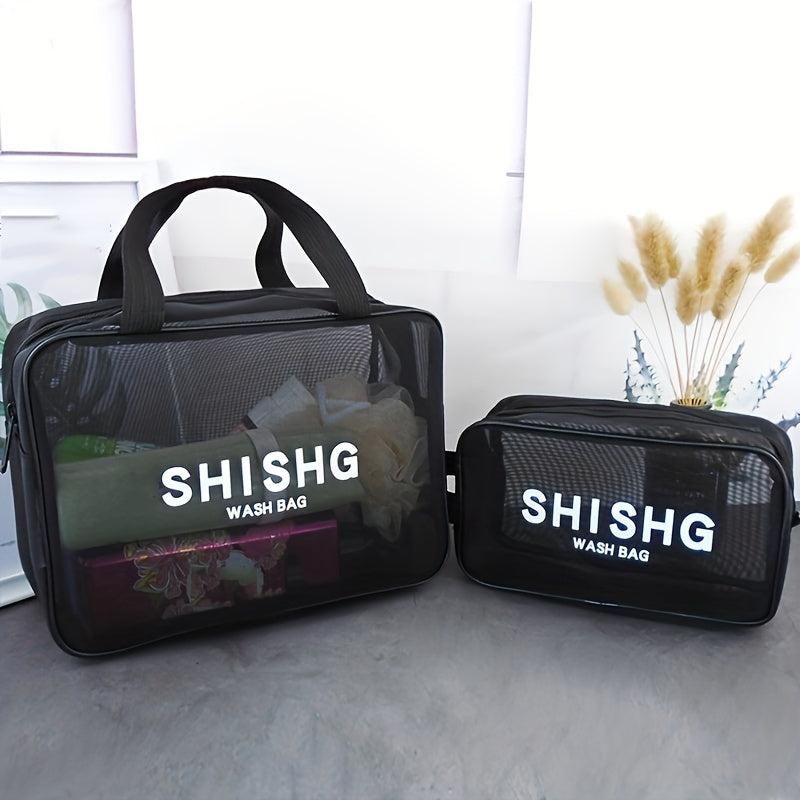 Mesh Cosmetics Bag Portable Toiletry Travel Business Trip Storage Bag