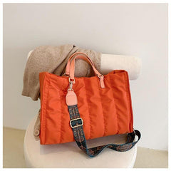 Quilted Shoulder Bag Casual Large Capacity Handbag Work & Shopping Tote