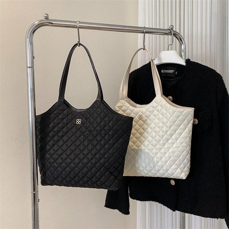 Quilted Tote Bag Large Capacity Daily Shoulder Bag Women's Underarm Bag
