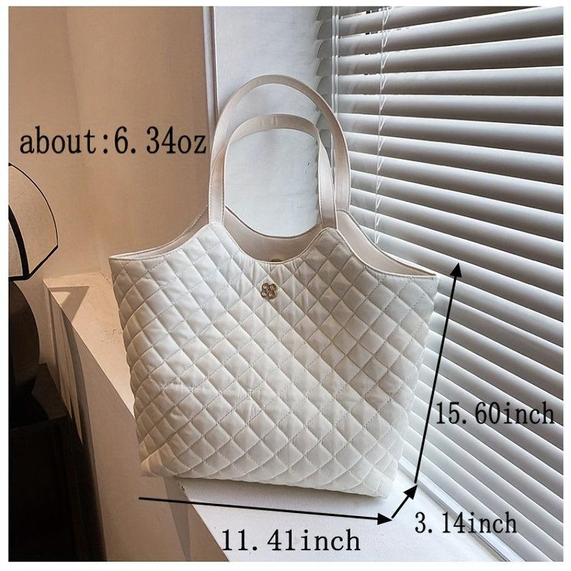 Quilted Tote Bag Large Capacity Daily Shoulder Bag Women's Underarm Bag