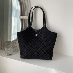 Quilted Tote Bag Large Capacity Daily Shoulder Bag Women's Underarm Bag