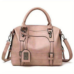 Vintage Boston Bag For Women Large Capacity Satchel Purse