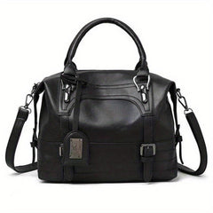 Vintage Boston Bag For Women Large Capacity Satchel Purse