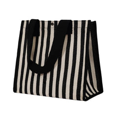 Striped Canvas Tote Bag Women's Handbag