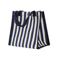 Striped Canvas Tote Bag Women's Handbag