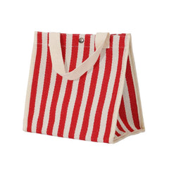 Striped Canvas Tote Bag Women's Handbag