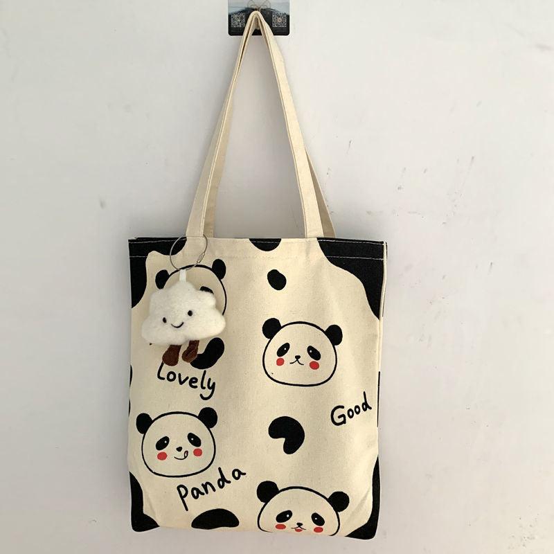 Canvas Shoulder Bag Women's Large Capacity Shopping Tote