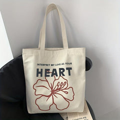 Canvas Shoulder Bag Women's Large Capacity Shopping Tote