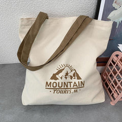 Canvas Shoulder Bag Women's Large Capacity Shopping Tote