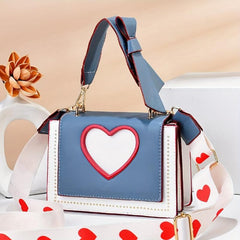 Heart Pattern Crossbody Bag with Ruched Handle