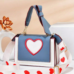 Heart Pattern Crossbody Bag with Ruched Handle