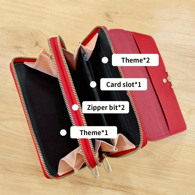 Versatile PU Leather Flap Crossbody Bag with Kiss Lock Closure