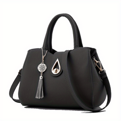 Small Top Handle Crossbody Bag PU Leather Textured Tote Bag Purse