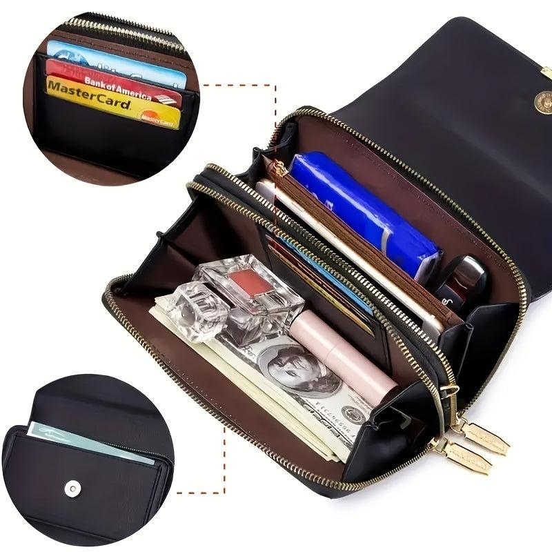 Women's Flap Clutch Purse Small Wallet Crossbody Bag