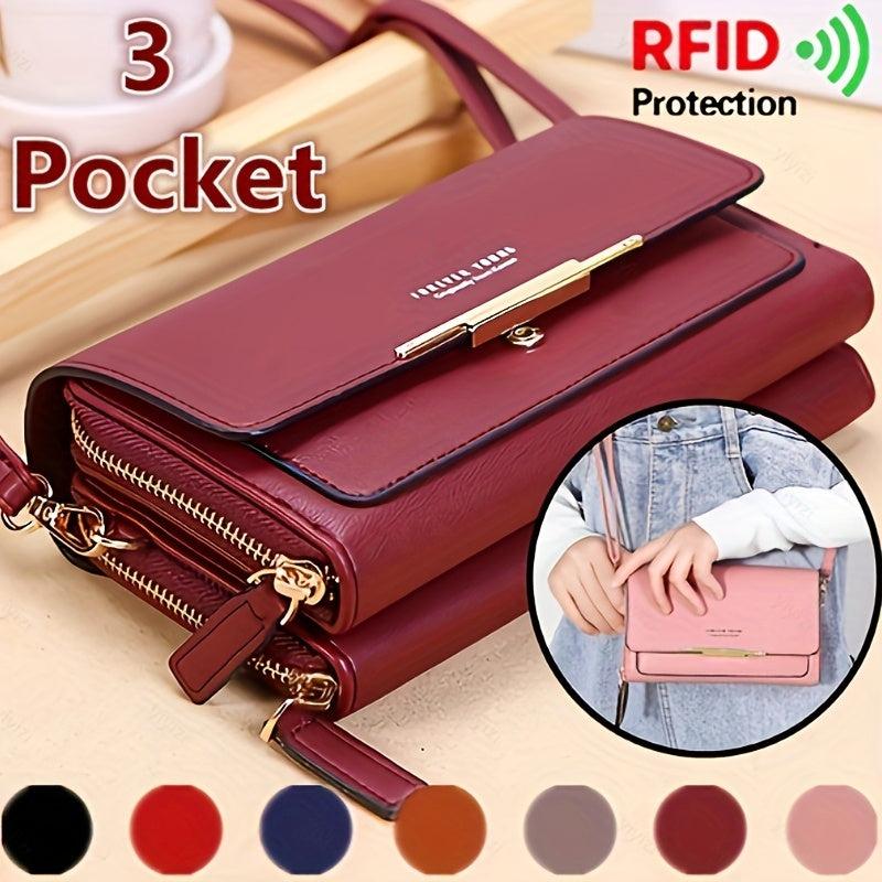 Women's Flap Clutch Purse Small Wallet Crossbody Bag