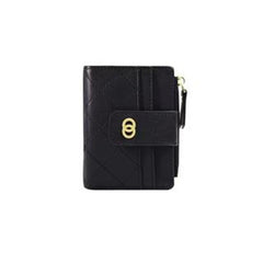 Solid Short Coin Purse Zipper Card Holder Faux Leather