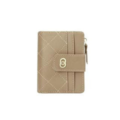 Solid Short Coin Purse Zipper Card Holder Faux Leather