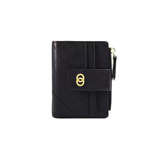 Solid Short Coin Purse Zipper Card Holder Faux Leather