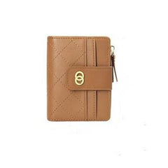 Solid Short Coin Purse Zipper Card Holder Faux Leather