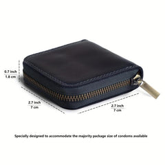 Mini Zipper Coin Purse Leather Credit Card Holder Short Wallet