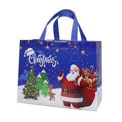 3pcs Christmas Gift Bag Medium Festive Reusable Non Woven Shopping Bag